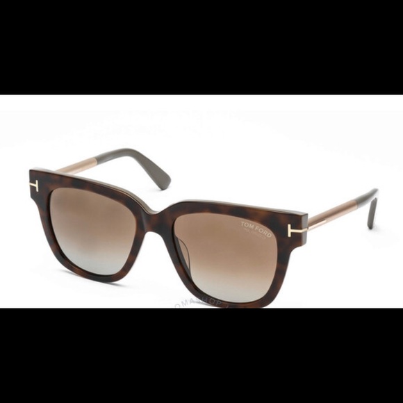 TOM FORD NWT Tracy Havana Brown Gradient Polarized Sunglasses - Picture 10 of 12